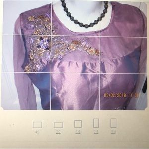 Eid  satin and net. Gown M-L